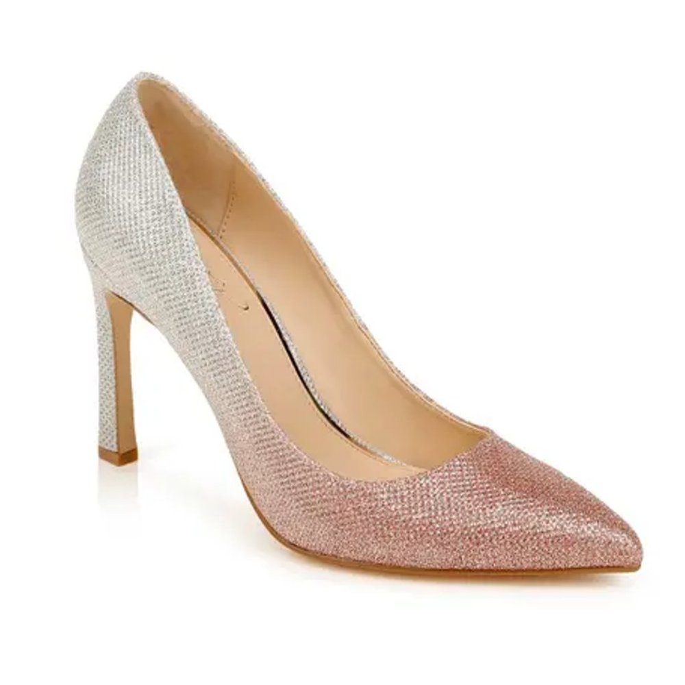 Rose & Silver Ombré Pumps Badgley Mischka Sz 7 NWT